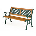Gartenbank Holz und Gusseisen 125 cm