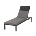 Gartenliege Aluminium mit Polyester Grau/Schwarz
