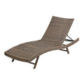 Sonnenliege Braun Polyrattan Metall 200x65x40cm