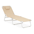 Liegestuhl Aluminium Polyester Beige 190x60x30 cm