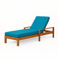 Holz Sonnenliege Teal Polyester Verstellbar