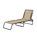 Verstellbare Gartenliege Beige Textilene Stahl