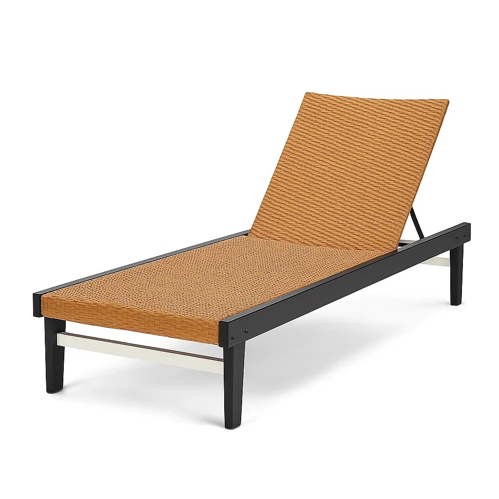 Gartenliege Aluminium mit Polyrattan Braun 200x70x35 cm