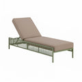 Metall Sonnenliege mit Polyesterbezug Beige/Grün