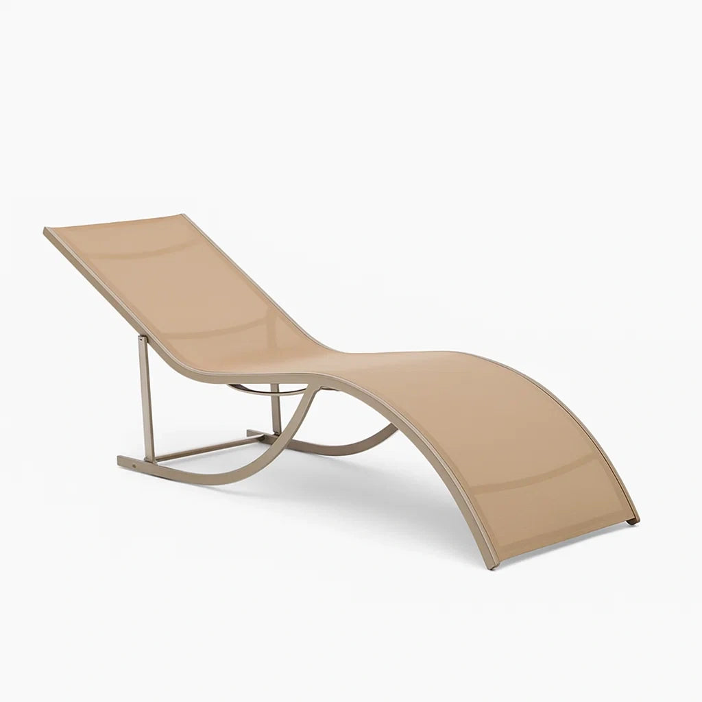 Sonnenliege Aluminium Textilene Beige