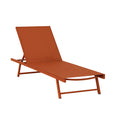 Gartenliege Aluminium Textilen Terrakotta 200x65x30 cm
