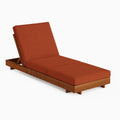 Gartenliege Teakholz Terrakotta Polyester