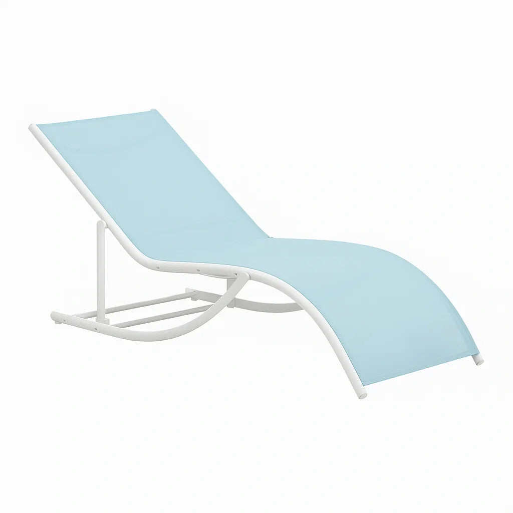 Gartenliege Aluminium Hellblau