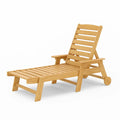 Verstellbare Gartenliege aus Holz mit Rollen